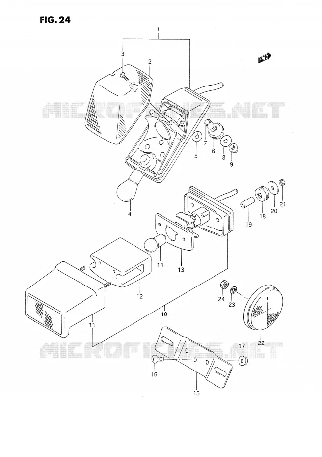 ACHTERLICHT Suzuki MOTO 350 DR 1992  DR350SN(E2)