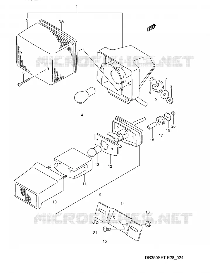 ACHTERLICHT Suzuki MOTO 350 DR 1993  DR350SP(E28)