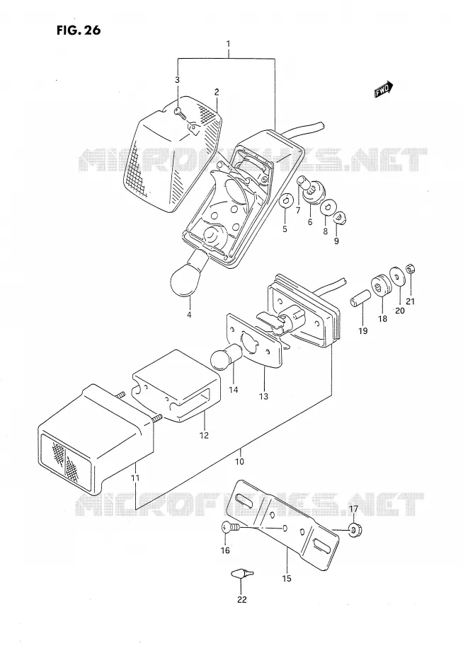 ACHTERLICHT Suzuki MOTO 650 DR 1993  DR650RUP(E4)