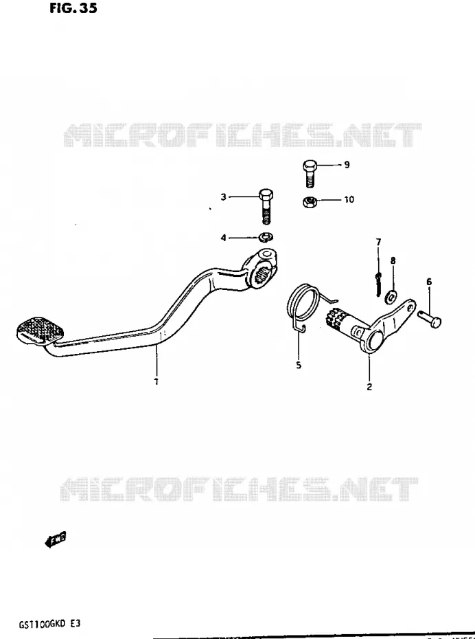 ACHTERREM Suzuki MOTO 1100 GS-G 1982  GS1100GK2(Z/2/D)