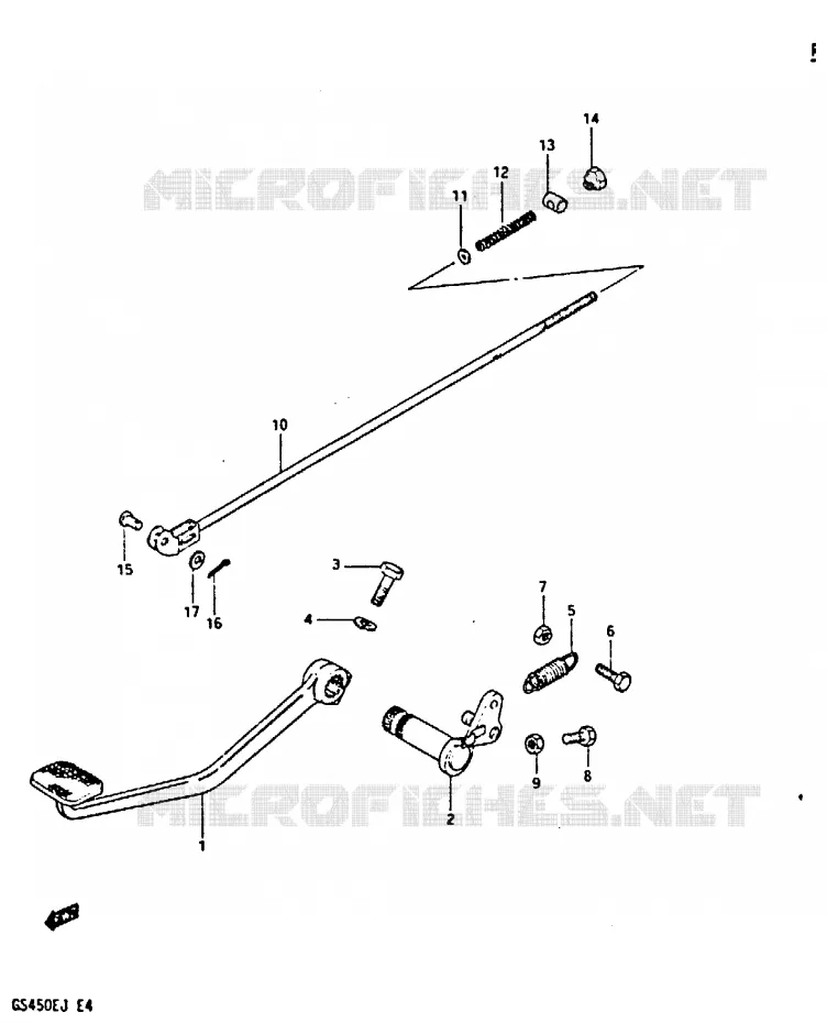 ACHTERREM Suzuki MOTO 450 GS-E 1984  GS450EE(E/F/G/H/J)