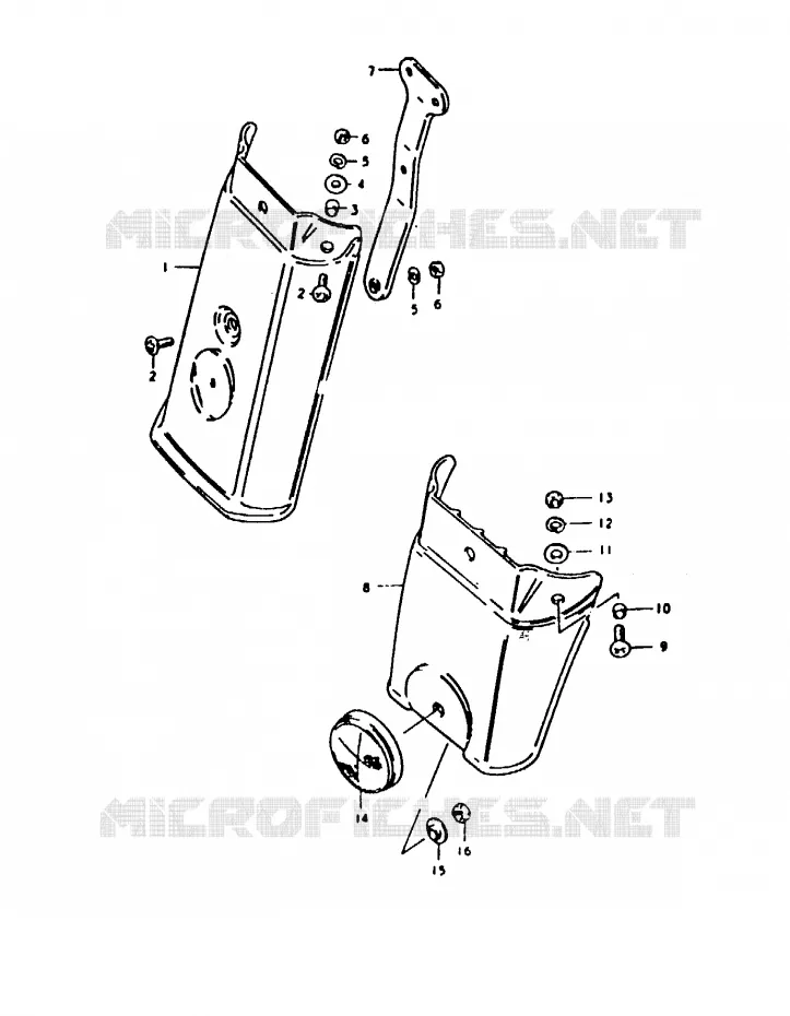 ACHTERSPATBORD Suzuki MOTO 1000 GS 1980  GS1000T(T)