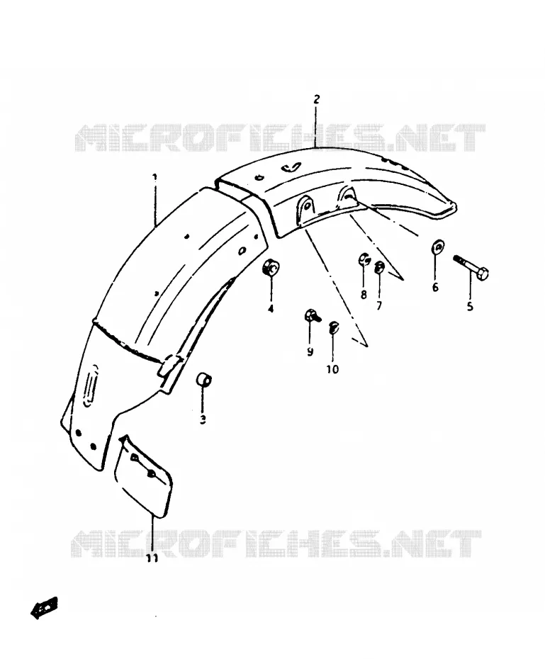 ACHTERSPATBORD Suzuki MOTO 450 GS-L 1983  GS450LD