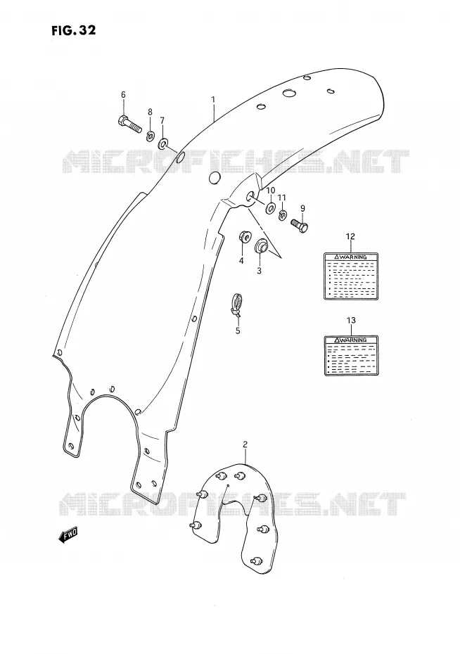 ACHTERSPATBORD Suzuki MOTO 80 DS 1993  DS80P(E3)