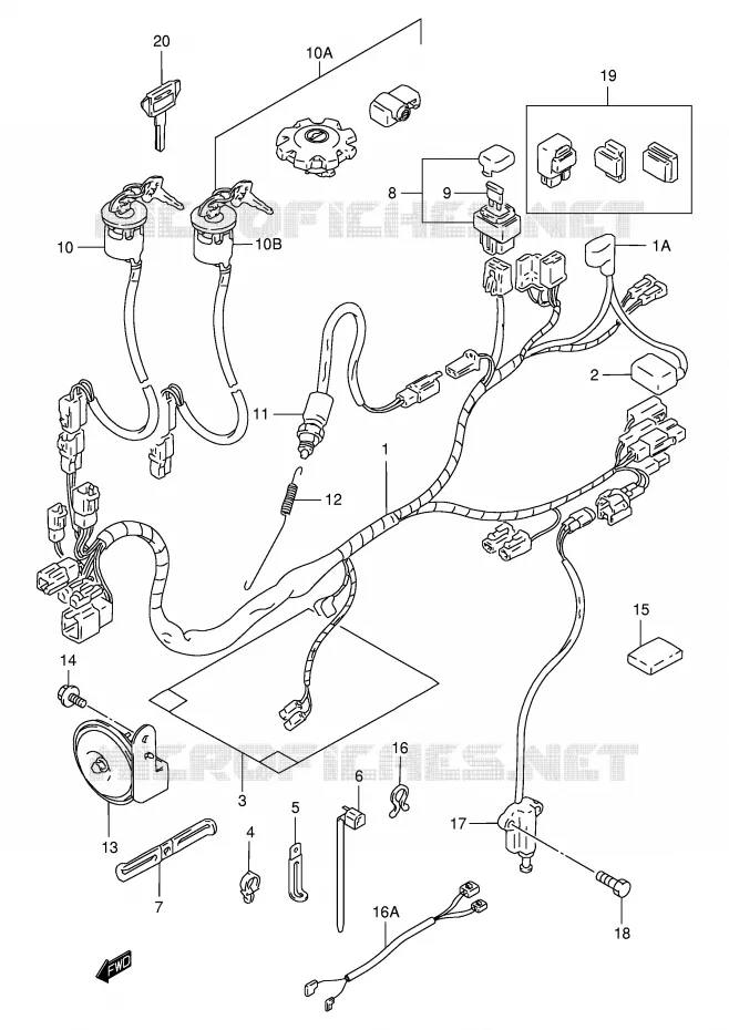 BEDRADING Suzuki MOTO 125 DR 1998  DR125SEUW(E4)