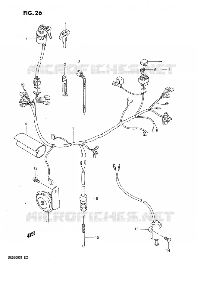 BEDRADING Suzuki MOTO 650 DR 1990  DR650RUL(E2)