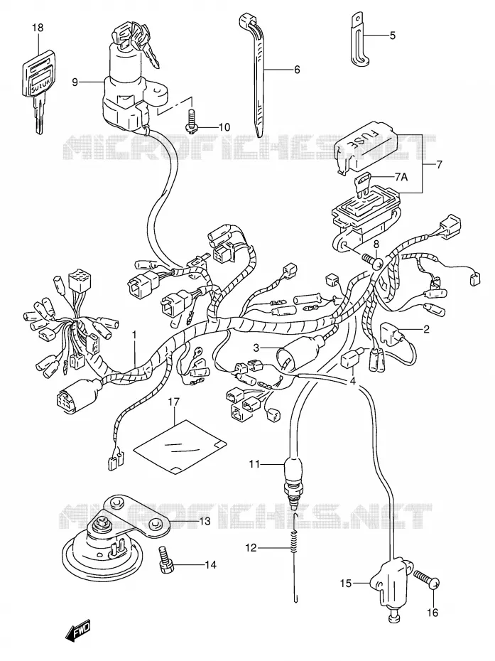 BEDRADING Suzuki MOTO 650 DR 1996  DR650RSEUT(E4)