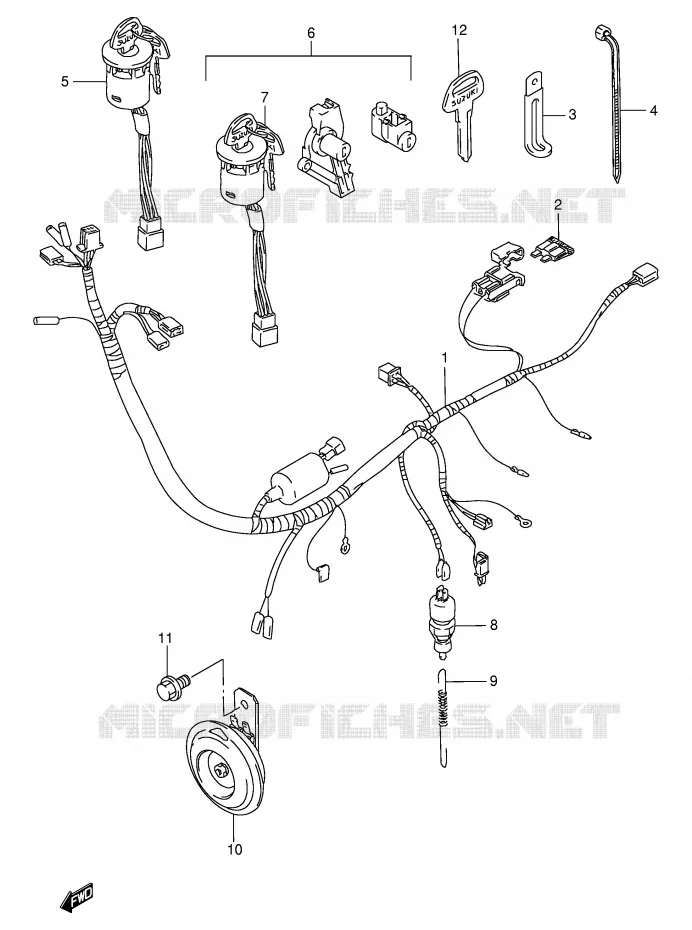 BEDRADING Suzuki SCOOTER 100 FB 1997  FB100DV(E71)