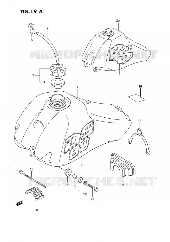 BENZINETANK (MODELE L/M) Suzuki MOTO 80 DS 1991  DS80M(E24)