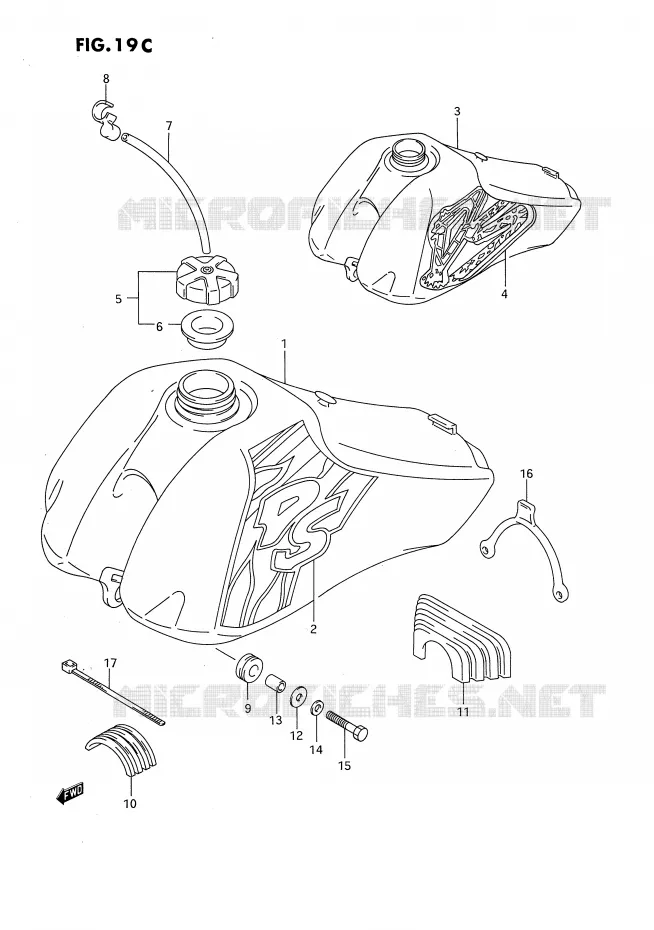 BENZINETANK (MODELE N/P) Suzuki MOTO 80 DS 1986  DS80G(E3)