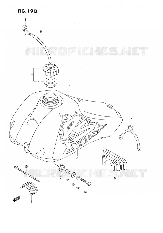 BENZINETANK (MODELE R/S) Suzuki MOTO 80 DS 1988  DS80J(E3)