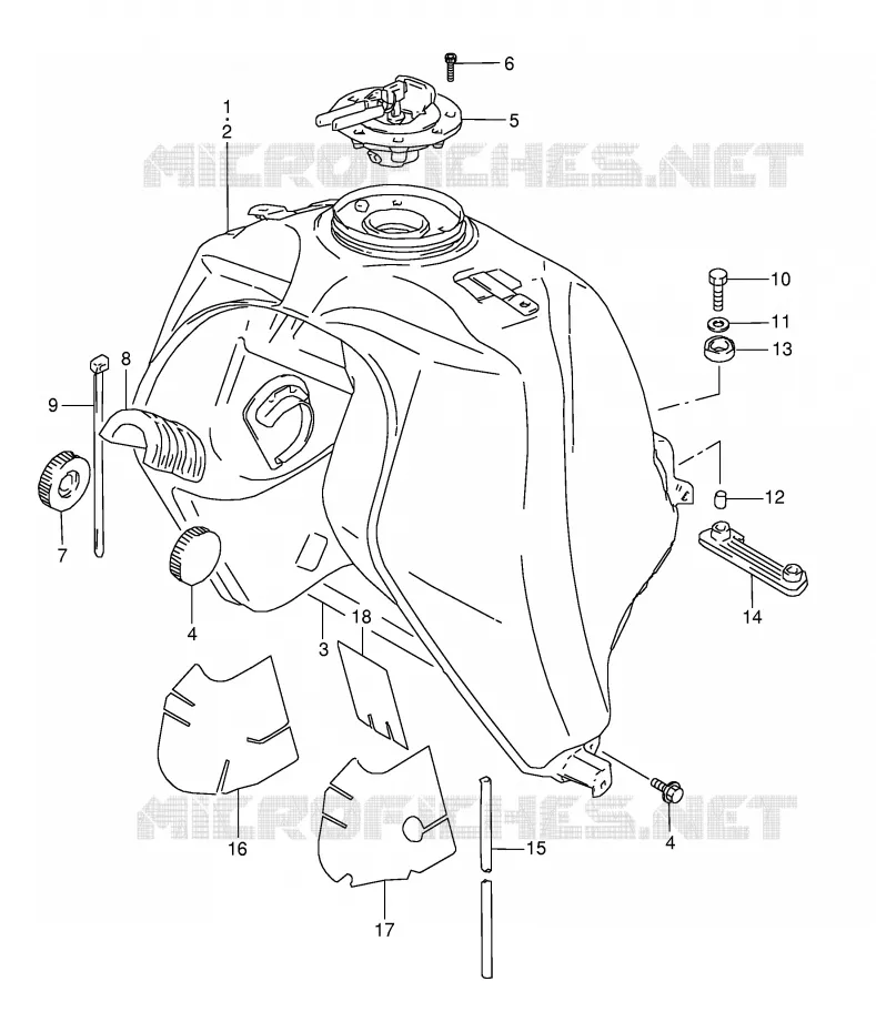 BENZINETANK Suzuki MOTO 800 DR 1994  DR800SR(E4)