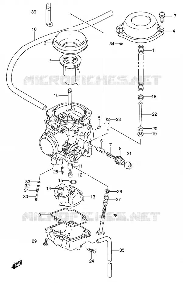CARBURATOR (DR650RSEUR/RSEUS E22) Suzuki MOTO 650 DR 1992  DR650RSEUN(E4)