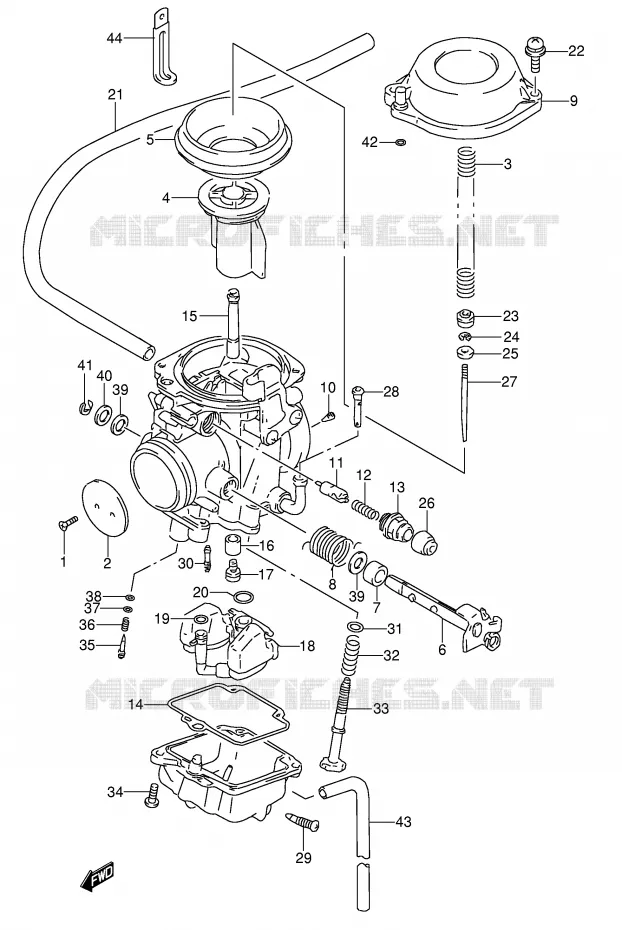 CARBURATOR (MODELE M) Suzuki MOTO 650 DR 1995  DR650RSES(E4)