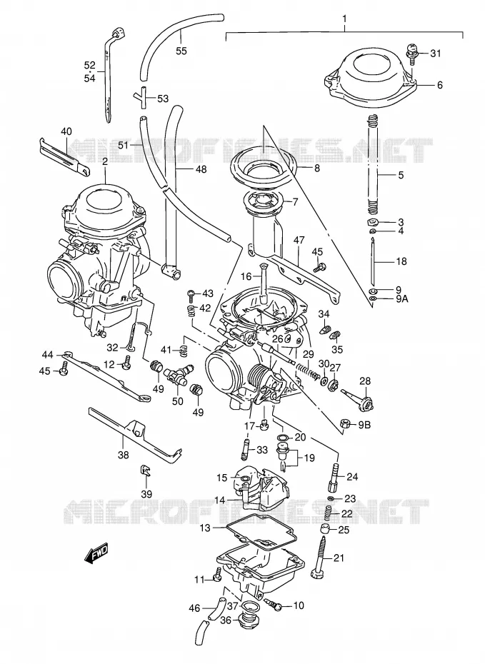 CARBURATOR (MODELE P/R/S/T) Suzuki MOTO 800 DR 1996  DR800ST