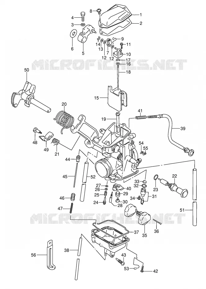 CARBURATOR (MODELE R/S/T) Suzuki MOTO 350 DR 1990  DR350L(E3)