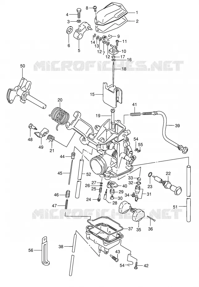 CARBURATOR (MODELE R/S/T) Suzuki MOTO 350 DR 1991  DR350M(E1)