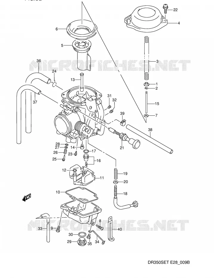 CARBURATOR (MODELE R/S/T) Suzuki MOTO 350 DR 1995  DR350SES(E28)