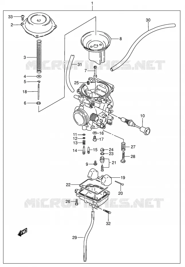 CARBURATOR Suzuki MOTO 200 DR 2001  DR200SEK1(E24)