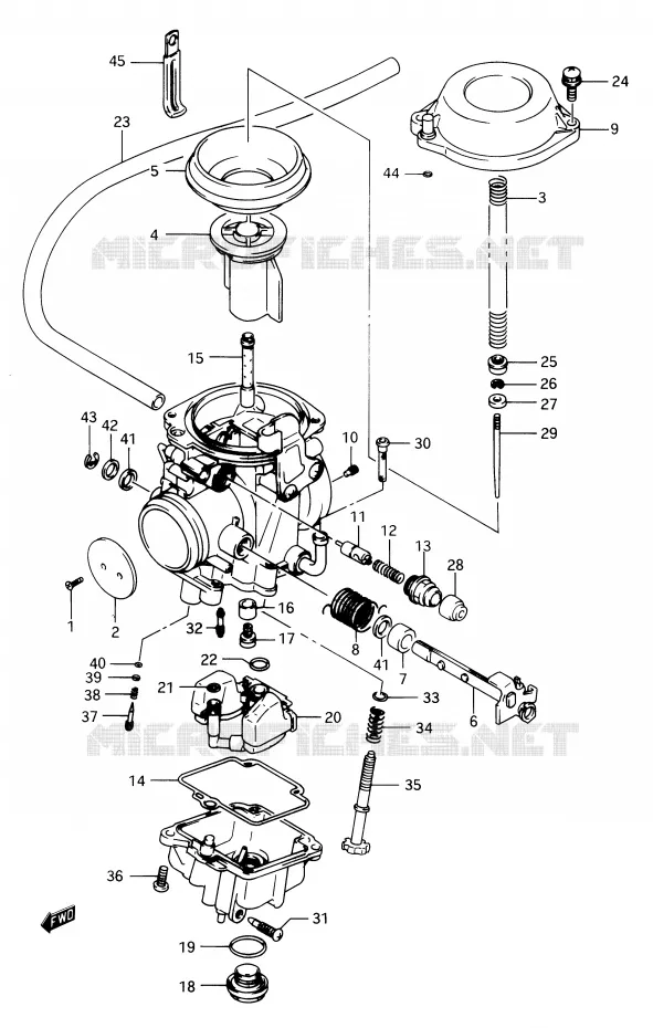 CARBURATOR Suzuki MOTO 650 DR 1990  DR650RSUL(E2)