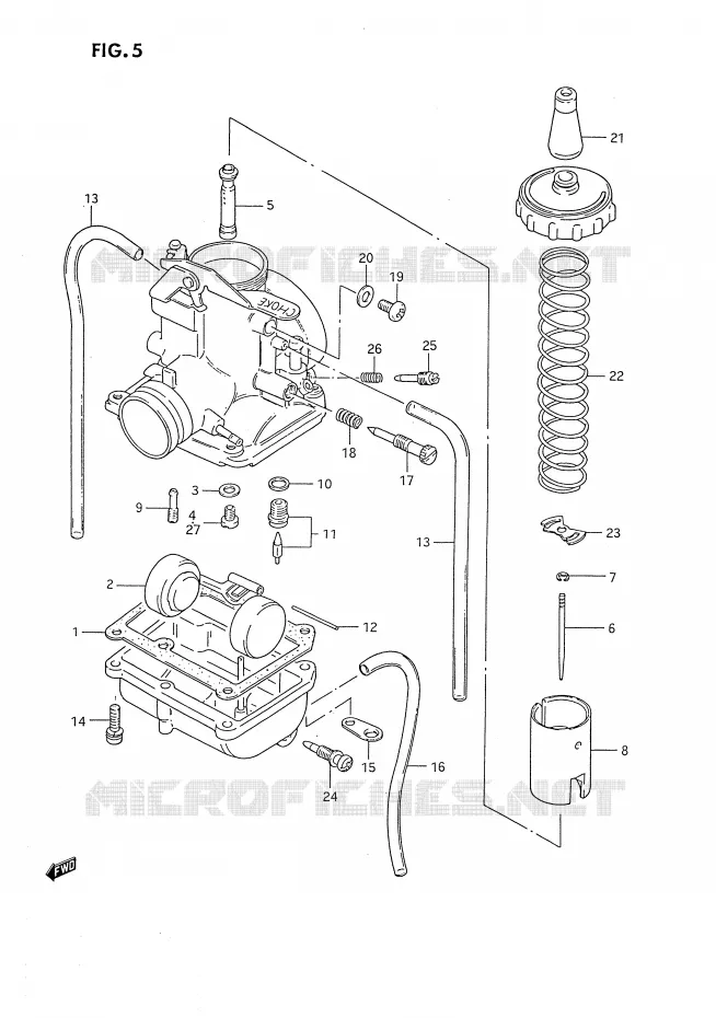 CARBURATOR Suzuki MOTO 80 DS 1985  DS80F(E3)