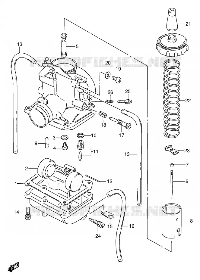 CARBURATOR Suzuki MOTO 80 DS 1998  DS80W(E24)