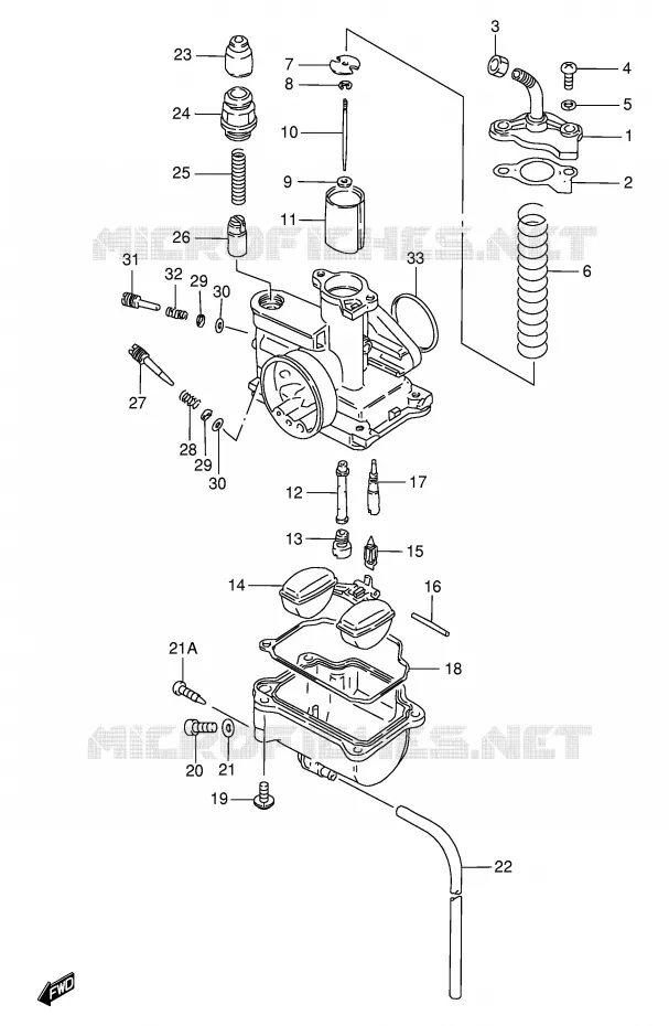CARBURATOR Suzuki SCOOTER 100 FB 1994  FB100DR(E71)