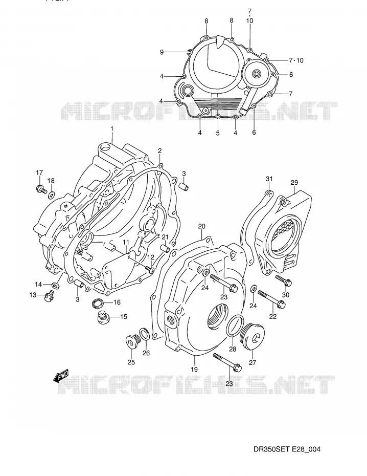 CASING (MODELE L/M/N/P) Suzuki MOTO 350 DR 1992  DR350SN(E28)