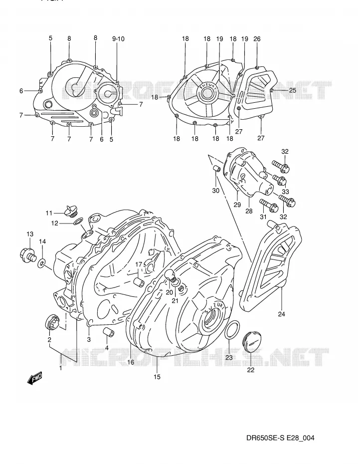 CASING (MODELE N/P) Suzuki MOTO 650 DR 1995  DR650SES(E28)