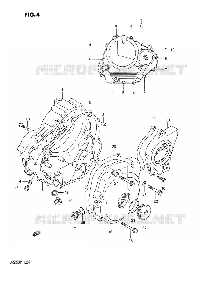 CASING Suzuki MOTO 250 DR 1990  DR250L(E24)
