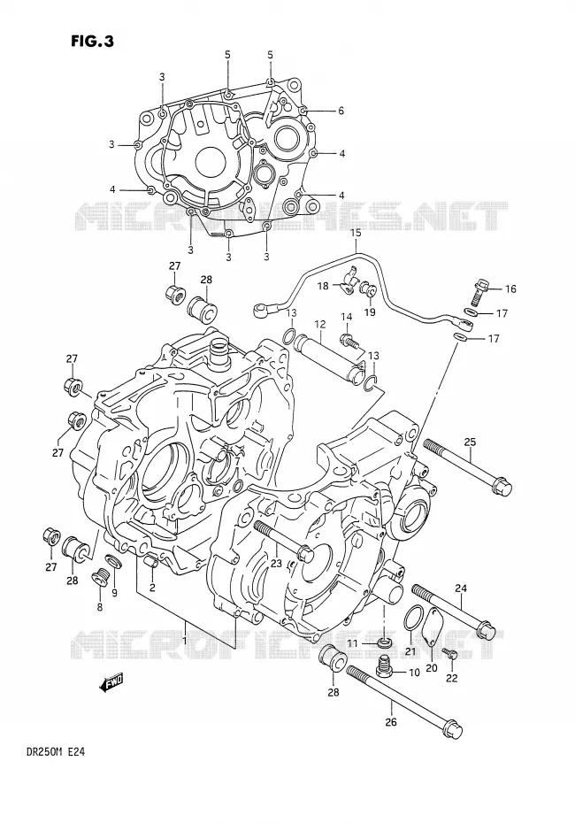 CASING Suzuki MOTO 250 DR 1990  DR250L(E24)