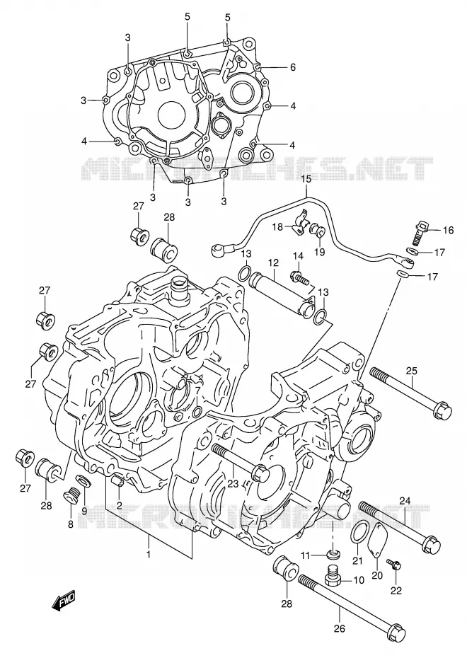 CASING Suzuki MOTO 350 DR 1990  DR350L(E1)