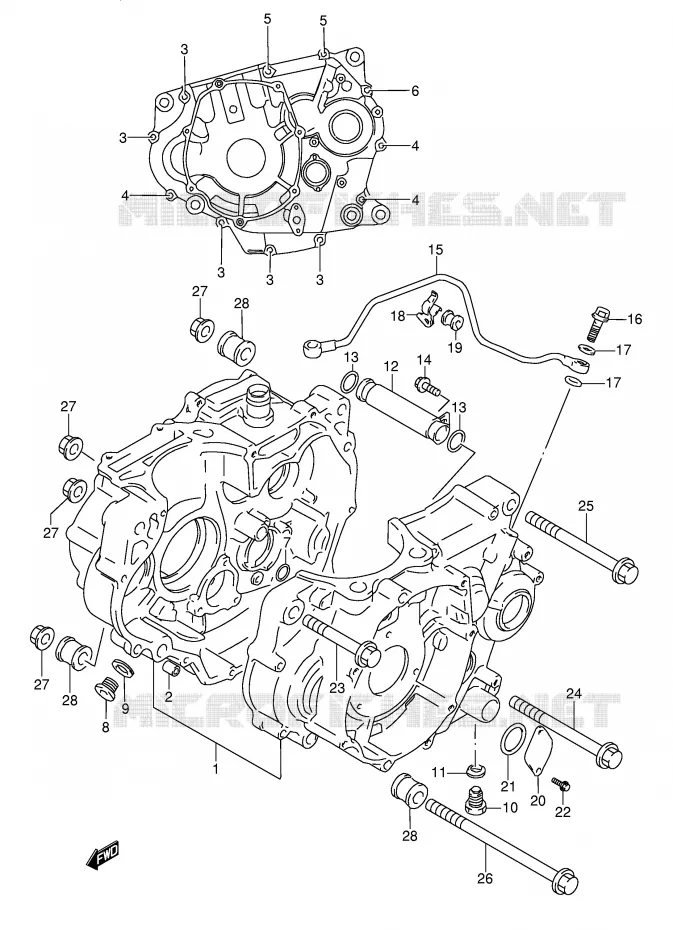 CASING Suzuki MOTO 350 DR 1990  DR350L(E3)