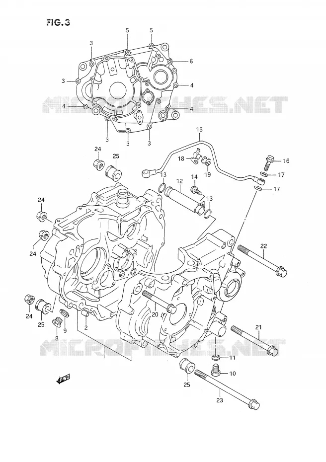 CASING Suzuki MOTO 350 DR 1990  DR350SL(E2)