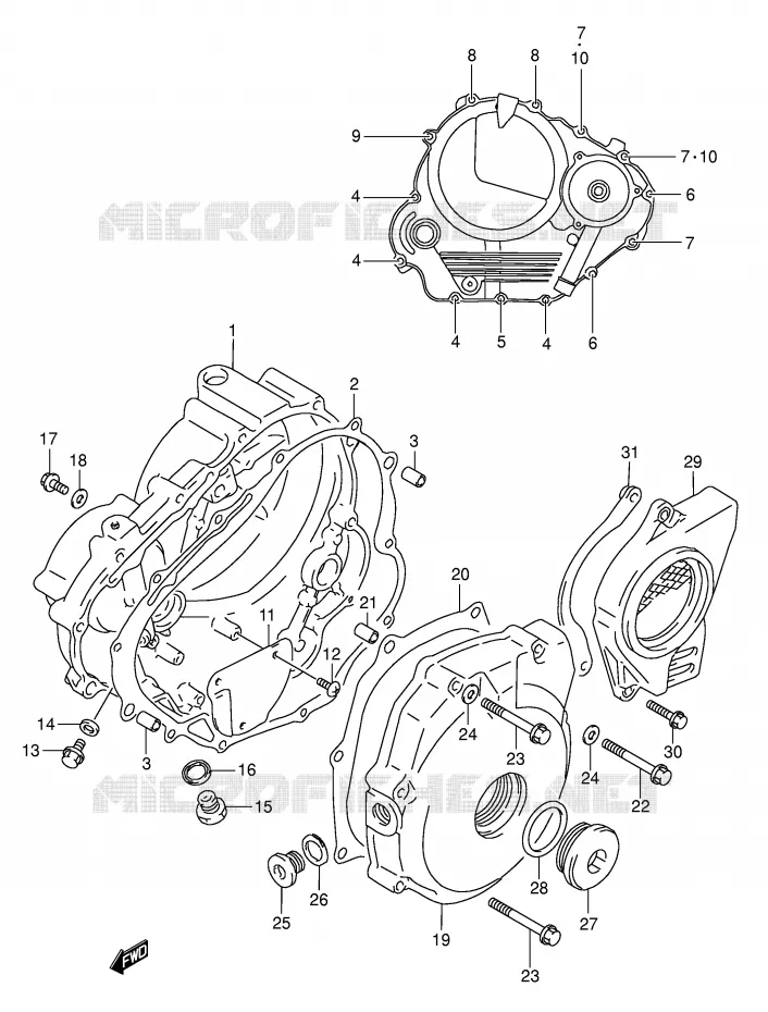 CASING Suzuki MOTO 350 DR 1991  DR350M(E1)