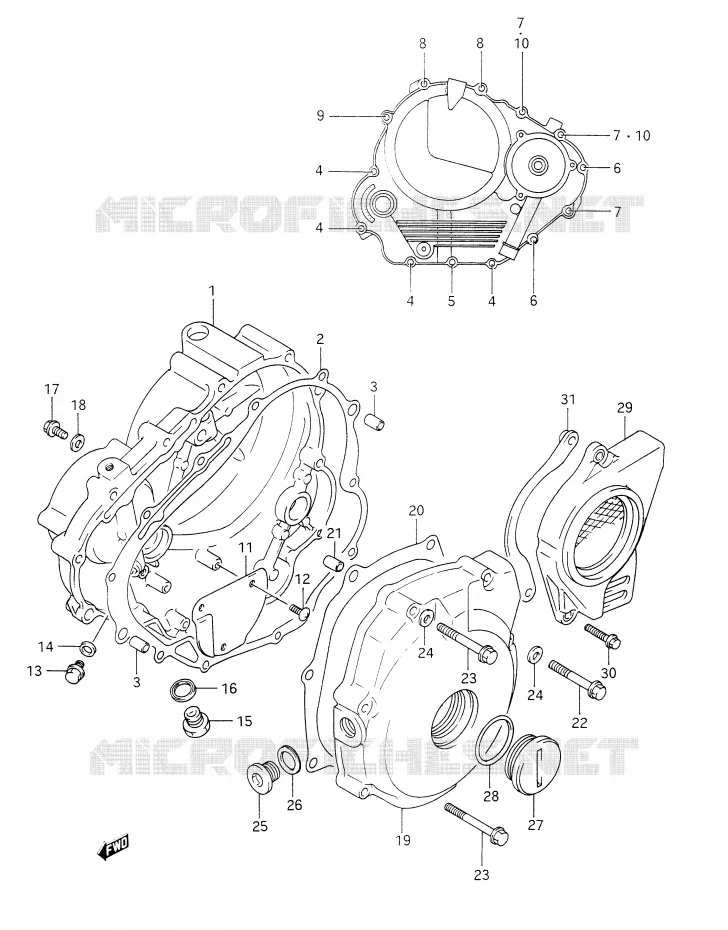 CASING Suzuki MOTO 350 DR 1993  DR350P(E28)