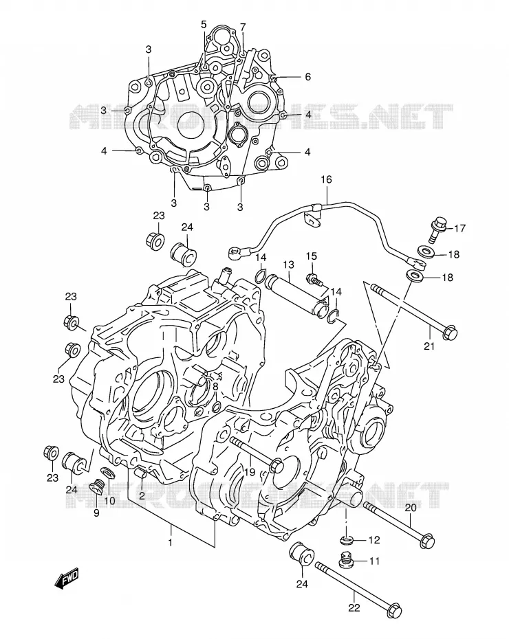 CASING Suzuki MOTO 350 DR 1994  DR350SER(E2)