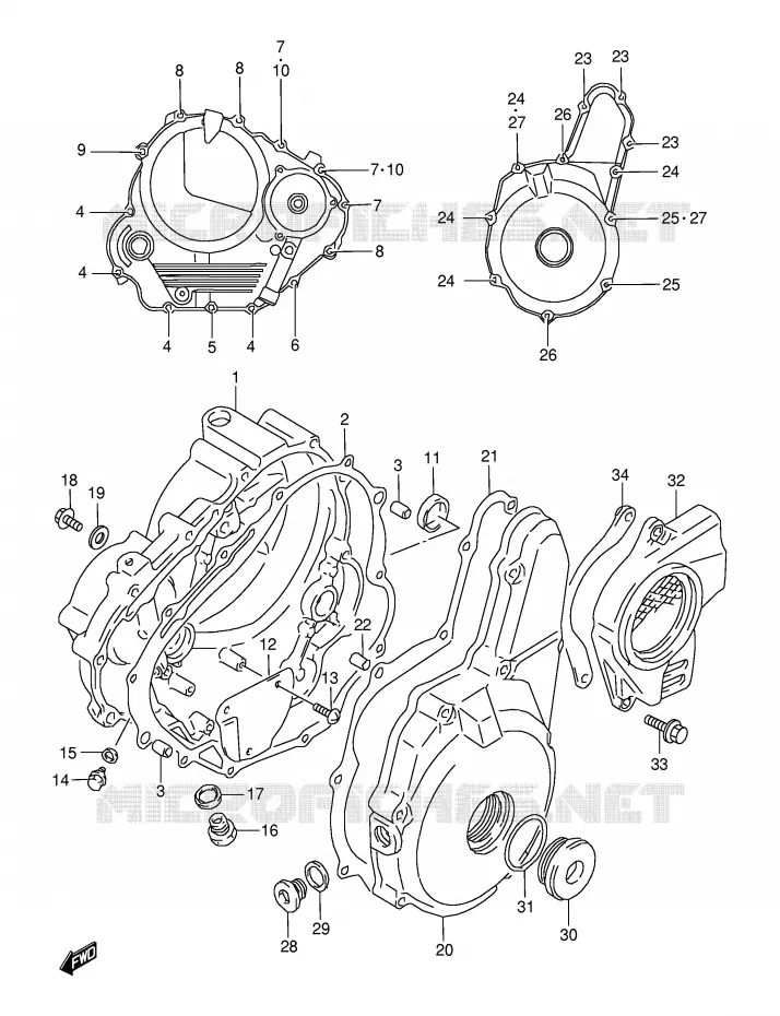 CASING Suzuki MOTO 350 DR 1998  DR350SEW(E2)