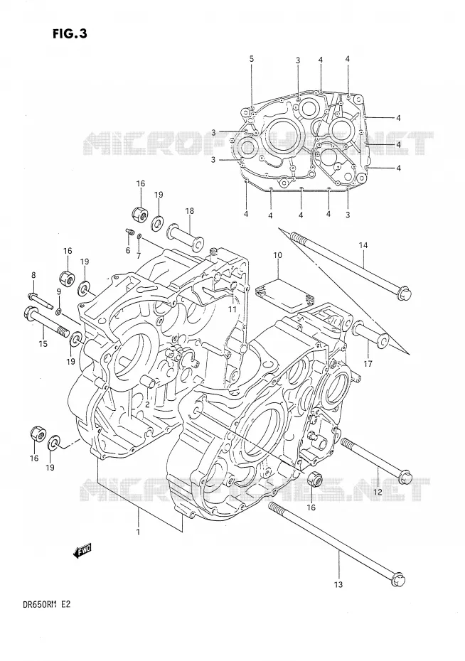 CASING Suzuki MOTO 650 DR 1991  DR650RM(E2)