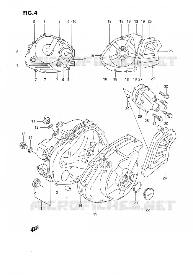 CASING Suzuki MOTO 650 DR 1993  DR650RUP(E4)