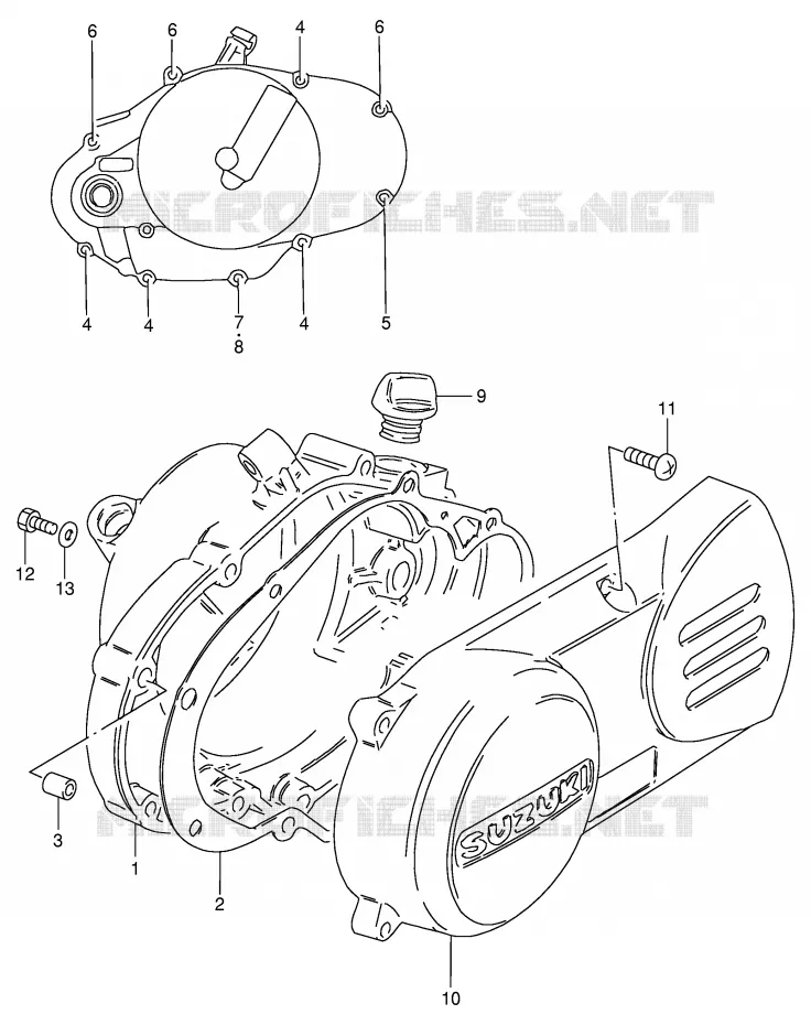 CASING Suzuki MOTO 80 DS 1998  DS80W(E3/E28)