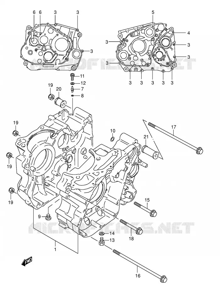 CASING Suzuki MOTO 800 DR 1996  DR800SUT