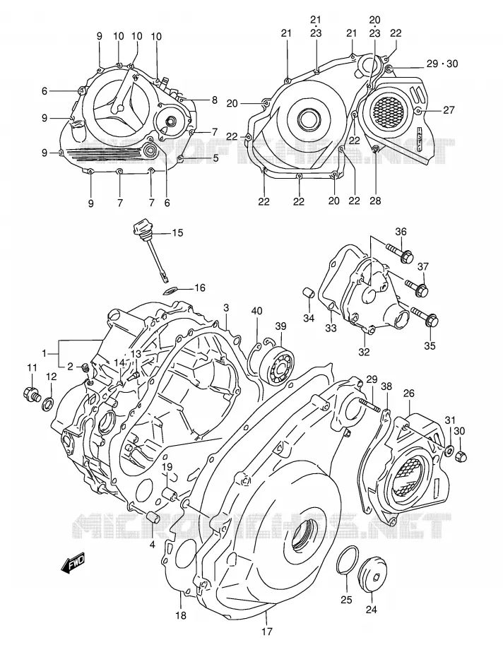 CASING Suzuki MOTO 800 DR 1996  DR800SUT