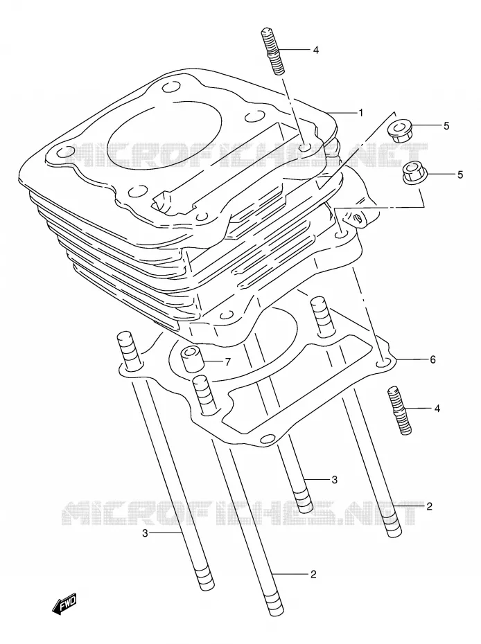 CILINDER Suzuki MOTO 200 DR 2005  DR200SEK5(E24)