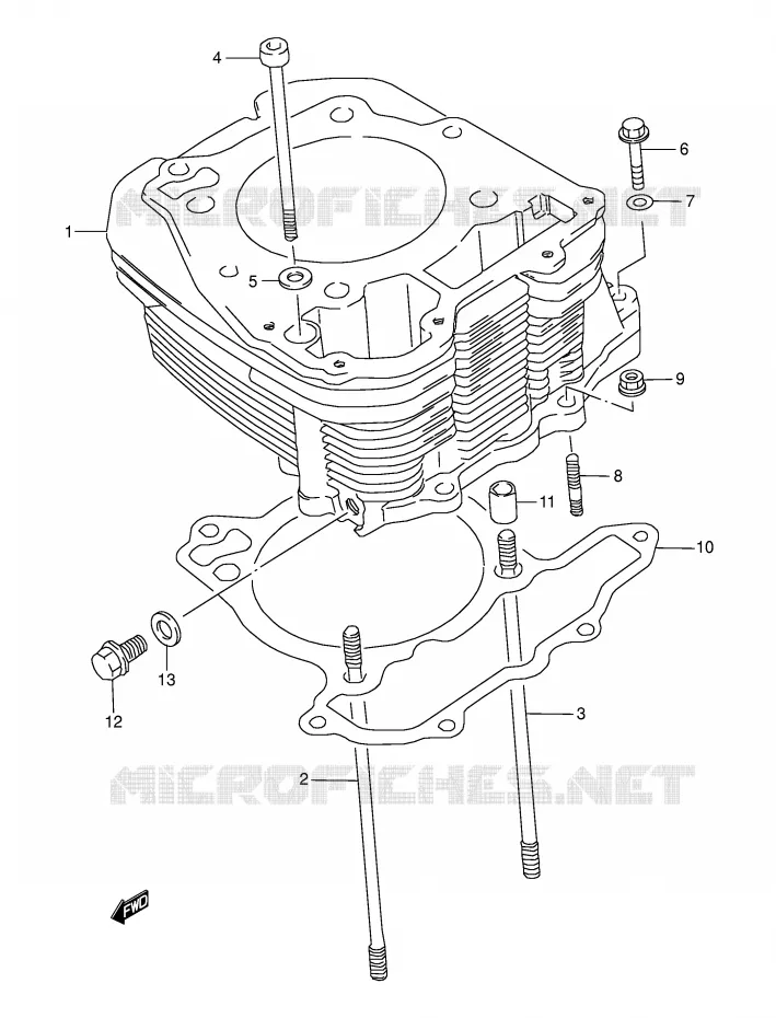 CILINDER Suzuki MOTO 800 DR 1992  DR800SN(E4)