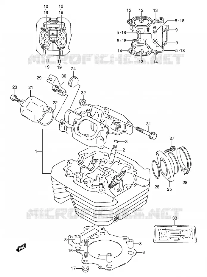 CILINDERKOP Suzuki MOTO 250 DR 1993  DR250SP(E24)