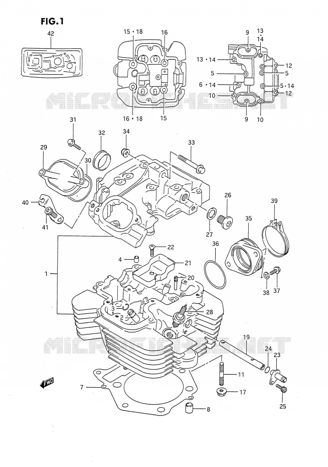 CILINDERKOP Suzuki MOTO 650 DR 1994  DR650RR(E4)