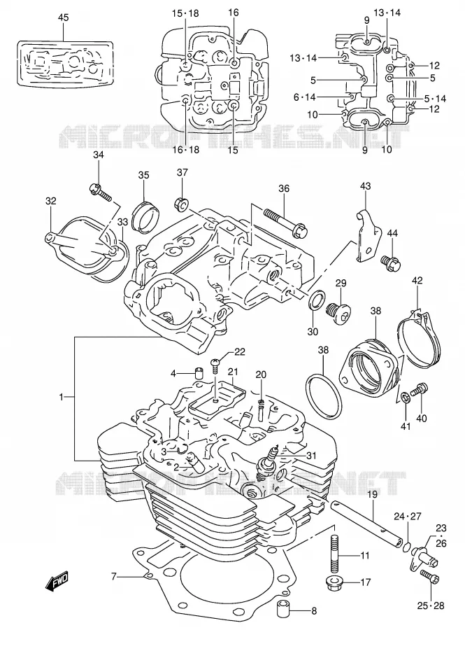 CILINDERKOP Suzuki MOTO 650 DR 1996  DR650RSEUT(E4)