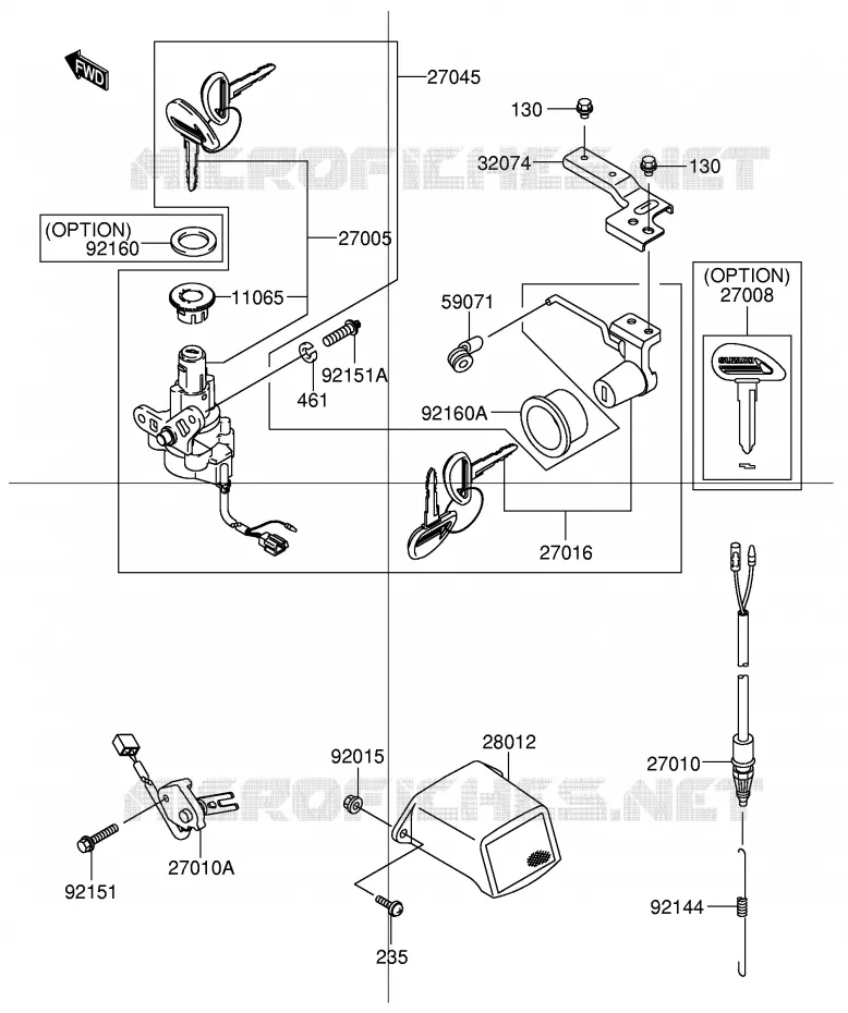 CONTACTSCHAKELAAR Suzuki SCOOTER 110 FD 2003  FD112KK3(E41)