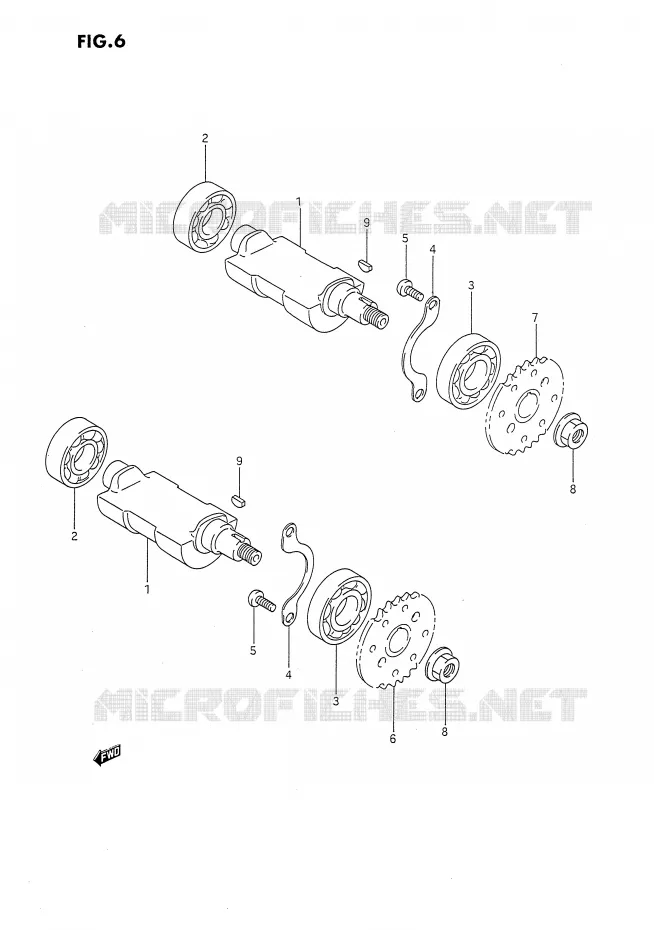 CRANK BALANCER (MODELE N) Suzuki MOTO 650 DR 1994  DR650R(E4)